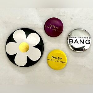 Marc Jacobs button pins , set of 4 pins